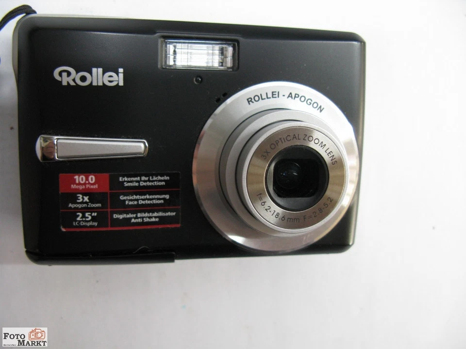 Rollei Digitalkamera Compactline 101 Objektiv 3x Zoom Apogon lens (AA) - Bild 2 von 4