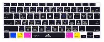 HRH Ultra Thin Logic Pro X Shortcut Hotkey Silicone Keyboard Cover Skin for M...