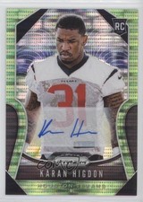 2019 Panini Prizm Rookies Neon Green Pulsar Karan Higdon #333 Auto 1b8