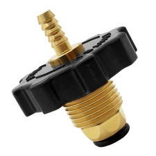 Brass Soft Nose POL Propane Gas LP Tank Adapter with 1/4 Hose Barb Fitting Fu...