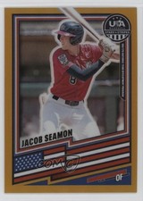 2026 Panini Stars & Stripes Prizm Gold Prizm 9/10 Jacob Seamon #179 0j81