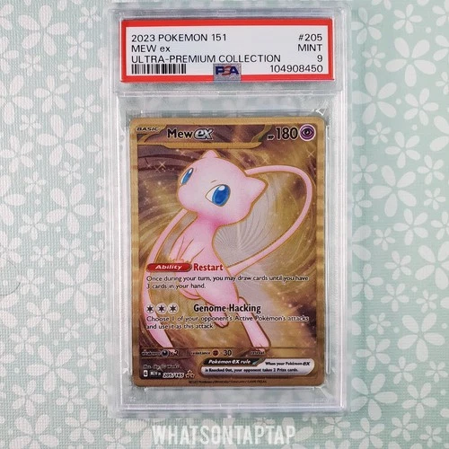 Pokemon Card Mew Ex 205/165 Secret Rare Scarlet Violet Pokemon 151 PSA 9 Metal