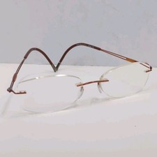 Silhouette 5521 Eyeglass Vintage Frames Rimless Lightweight Designer Copper Tone