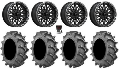 MSA Bolo Bdlk 18''Wheels Matte Bk 33x8 (6ply) BKT 171 Tires RZR XP 1000 / PRO XP