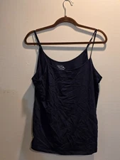 Time and Tru Womens Cami Tank Top XL 16-18 Adjustable Straps Camisole Navy Blue
