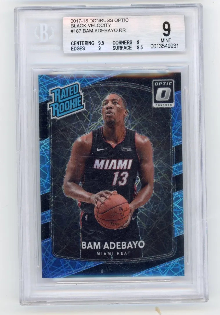 Bam Adebayo 2017-18 Optic Black Velocity Rookie BGS 9 /39