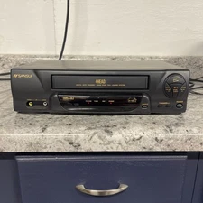 Sansui VCR4510E VCR VHS Player Video Cassette Recorder Hi-Fi 4 Head No Remote