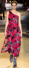 RUNWAY. Carolina Herrera one shoulder Printed Long Dress Size: XS