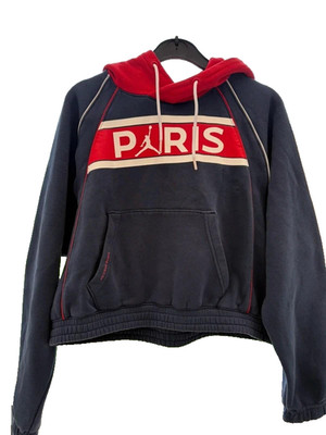 Nike Jordan x PSG Damen Hoodie Navy Rot Cropped Fleece Gr. S UK 8-10 DC0461-4