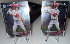 Topps 2024 Bowman Chrome 1st SAMMY STAFURA 2-Card Lot Reds BCP-100