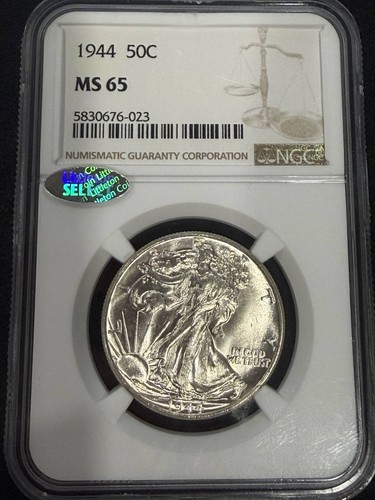1944 Half Dollars Liberty Walking NGC MS-65