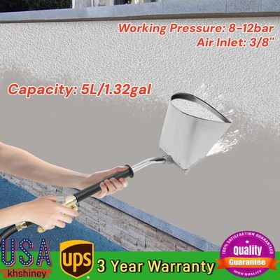 Stucco Sprayer Cement Plaster For Wall Mortar Spray 4 Jets Hopper Gun Paint Tool