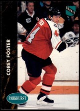 Corey Foster Philadelphia Flyers 1992 Parkhurst Pro Set Rookie NHL Card #344. rookie card picture
