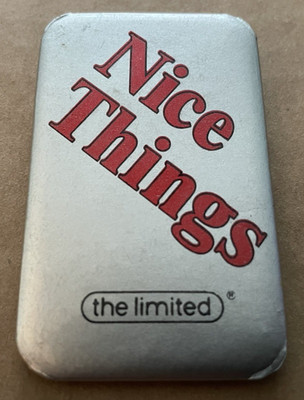 Vintage THE LIMITED Nice Things Clothing Store Pinback #3