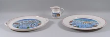 Villeroy & Boch NAIF CHRISTMAS Round Chop Platter, Creamer, Handled Cake Plate