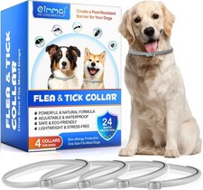 4 Pezzi Collare Antiparassitario per Cani, Naturali Collare Antipulci e Zecche