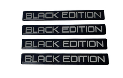 4x Black Edition 3D gewölbt Aufkleber Decals Badges Embleme