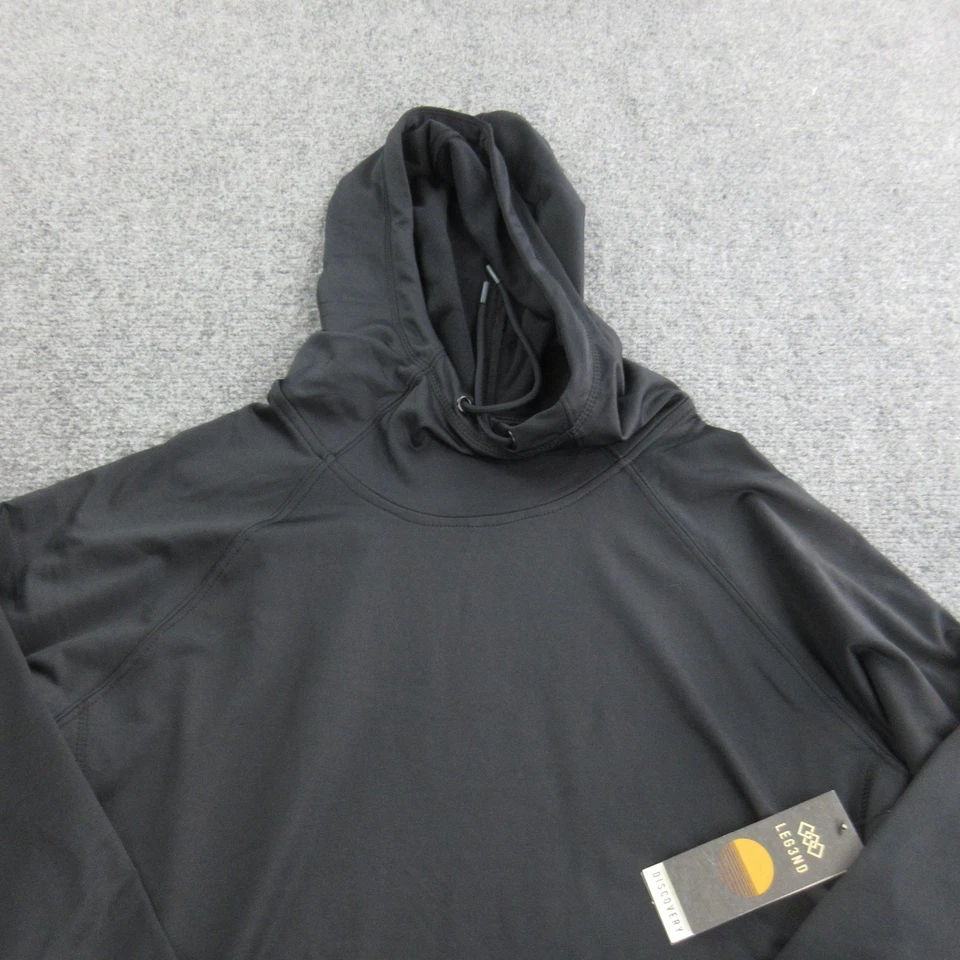 LEG3ND Sudadera con Capucha Mujer Mediana Negra Discovery Atlética Elástica Pullover LD20830A Foto 2 de 4