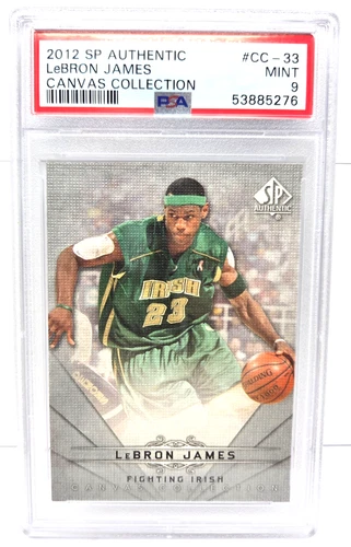 2012 UD SP Authentic Canvas Collection LeBRON JAMES Basketball Card PSA 9 MINT