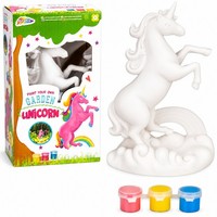 Bastelset Zum Bemalen Eigene Garten-Einhorn-Figur Modell Craft Kit Farbe Pinsel