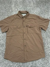 Duck Camp Men’s XL Lightweight Hunting Shirt Short Sleeve Pintail Brown