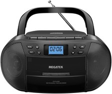 MEGATEK CBR510 Portable CD Cassette Boombox Bluetooth