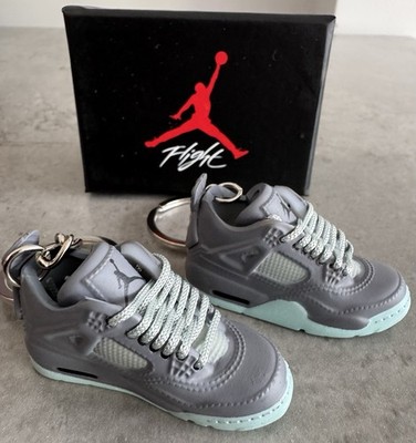 NIKE AIR JORDAN 4 RETRO XX Grey Kaws Mini SNEAKER SCHLÜSSELANHÄNGER GESCHENKVERPACKT