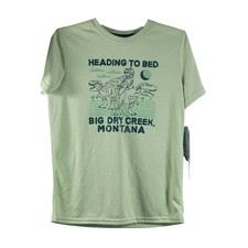 Cat  Jack Big Dry Creek Dinosaur 3 Piece Pajama Set, Green, Size L 10/12 , NWT