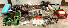 Vntg-Now Misc Farm Toys Tractors/Trailers/Animals~Breyer Schleich JD ERTL Boley