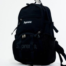 Supreme 15Ss Box Logo Backpack Nylon zip pocket color Black fashion goods Mens