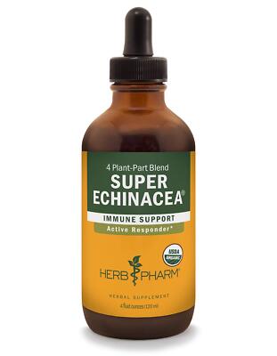 Herb Pharm Certified Organic Super Echinacea Liquid Extract for Active Immune...