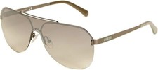 Guess GF5053 48F Brown Shield Semi-Rim Metal Aviator Sunglasses Frame 140-140 sd