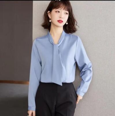 ounce Floral Ribbon blouse 韓国 Korean Fashion Women Floral Chiffon Beaded Ruffle Loose Soft