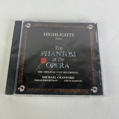 New:Highlights From The Phantom Of The Opera CD 1987 Original Cast Recording