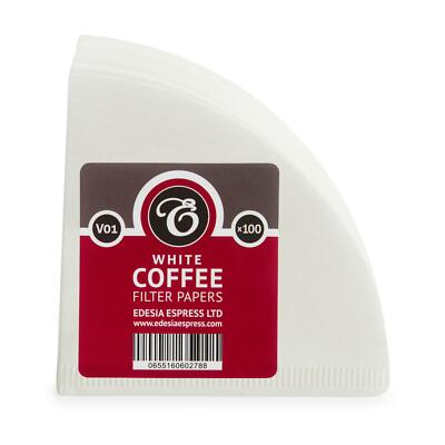 100 Kaffeefilterpapier - Weiß - V01 - kompatibel mit Hario 01