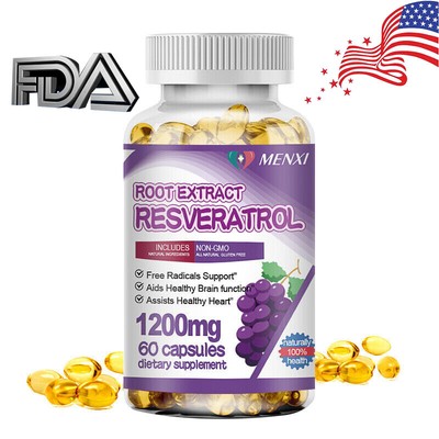 MX Organic Resveratrol 1200mg Anti-Aging, Heart, Cardiovascular, Super Potent US