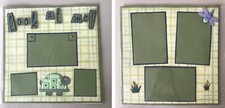 OOAK Premade Scrapbook Pages 2 12x12 LOOK AT ME Handmade Layout