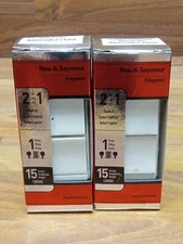 (2) Pass-Seymour Legrand Double Pole Light Almond Light Switch TM811-LACC6 *LOT*