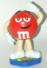 Red M&M Dispenser Waving Candy 10.25" Tall 2012 Mars Inc.