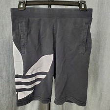 Adidas Originals Kids Size M Black Fleece Shorts