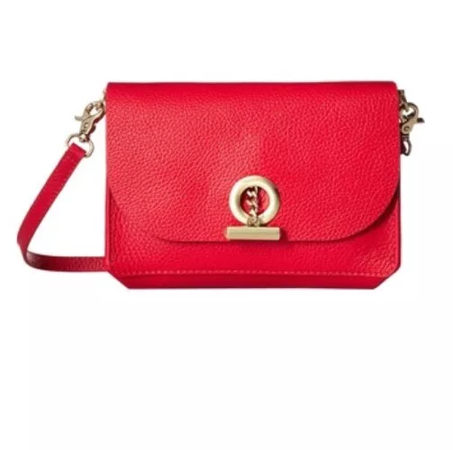 NEW Botkier Designer Waverly Red Leather Crossbody Purse Retail 198