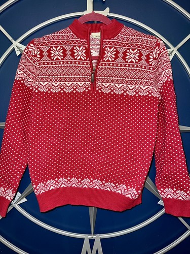 llbean red sweater