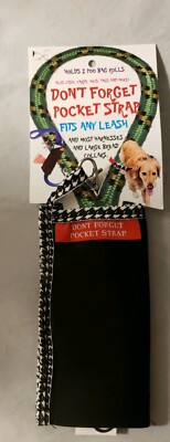 Don't Forget Pocket Strap-No dangle 2roll poo bag dispenser -LIFE TIME GUARANTEE