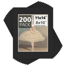 Pack of 10/20/25/50 11x14 Photo Mat with 8x10 Opening 4 Ply Thickness Bevel Cut