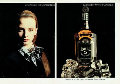 Werbung Advertising 1120 1990 Scotch Whisky Classic Black von Label 5 2Seiten