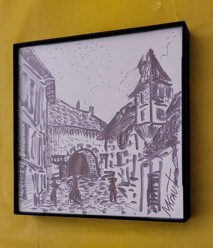 CASTLE STREET After Vincent Van Gogh Drawing Original Sketch handmade by MKravt - Image 4 of 4