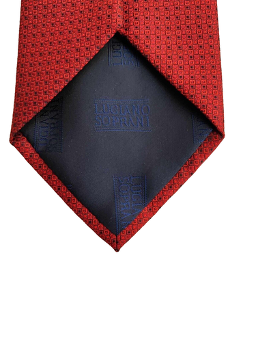 CRAVATTA LUCIANO SOPRANI MADE IN ITALY SETA TIE SILK SOIE KRAWATTE UOMO - Picture 4 of 5