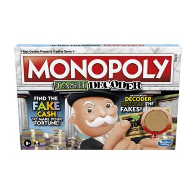 Monopoly Cash Decoder Board Game for Families and Kids Ages 8 and Up, Includes M