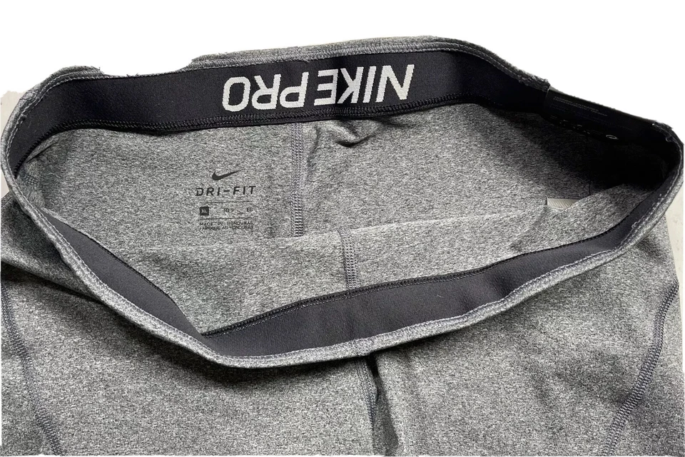 Nike Pro Women 3" Tight Fit Compression Shorts Heather Gray AT4555 071 Sz XL - Image 4 of 4