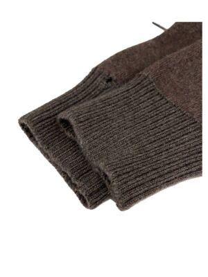 ヒロユキ1piu1uguale3 NATIVE CARDIGAN NV 1piu1uguale3 Cardigan Native Pattern (Thick Wool Brown Total